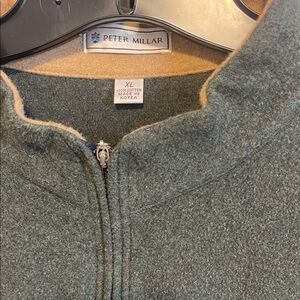 Peter Millar Forest Green Cotton Zip-Up